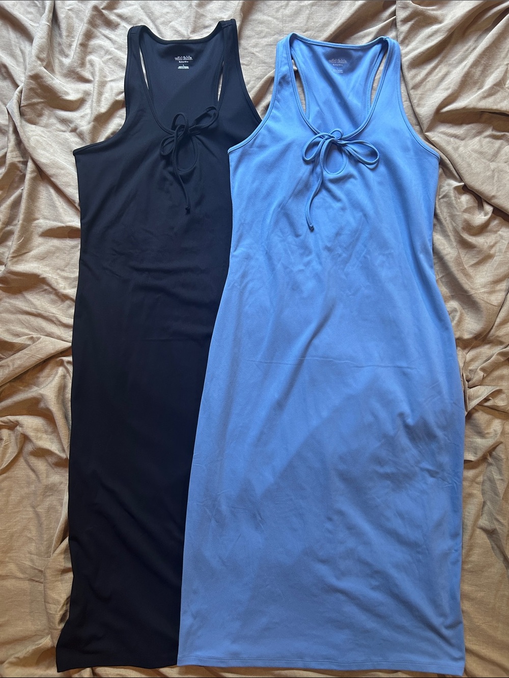 Wild Fable ButterBliss Racerback Tie-Front Dress Bundle - Black